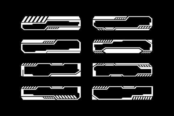 Abstract Futuristic Frames Hud Design: A Practical Evaluation for Digital and Print Projects