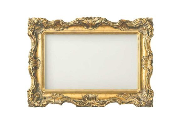 Baroque Golden Frame PNG: Elevating Your Visual Projects with High-Res Elegance