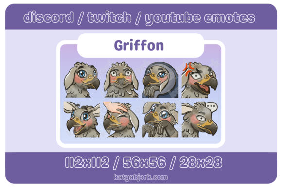 Emote Pack Griffon: Expressive Icons for Digital Communication