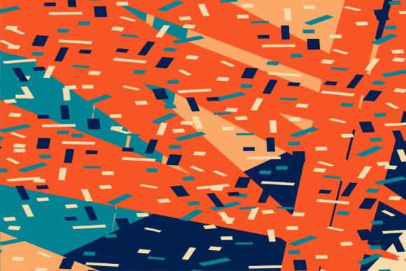 Falling Confetti Abstract Background in Modern Design