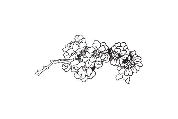 Festive Sakura Isolated White Background Design