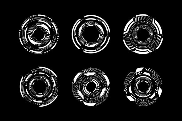 Hud Interface Round Frames for Design