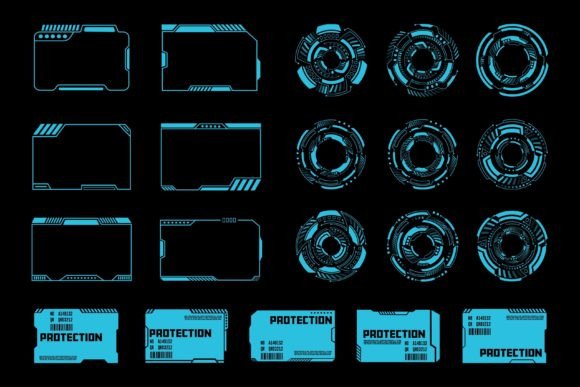Neon Blue Cyberpunk Interface Elements: A Guide to Futuristic Design Assets