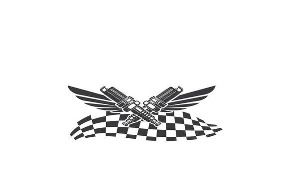 Racing Flag Icon of Automotif Element: A Visual Signal for Speed