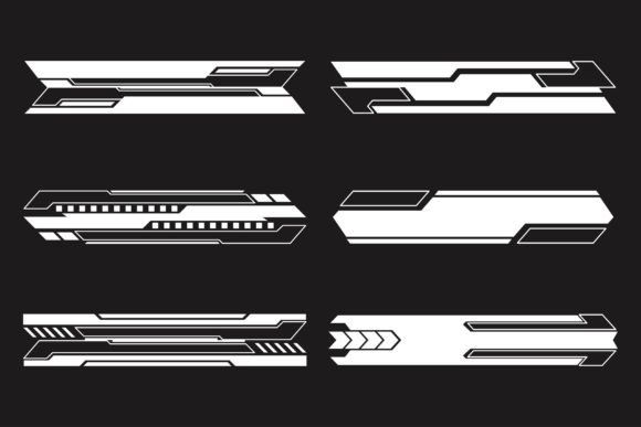Set of Sci-fi HUD Interface Elements