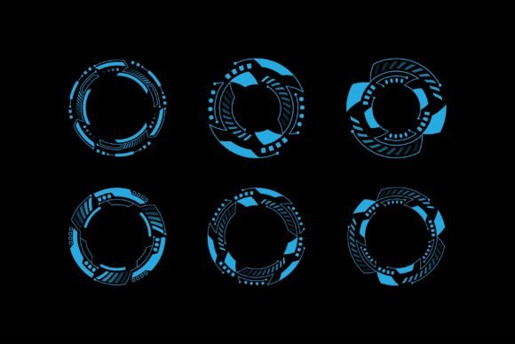 Tech Blue Cyber Hud Futuristic Circle: Elevating Digital Designs